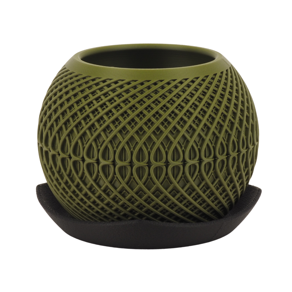 Orbit - Designer Pflanzentopf mit Tropfschale
