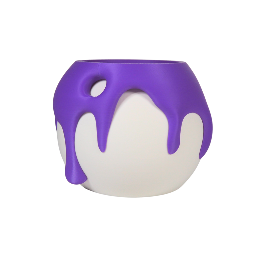 Splash - Designer Pflanzentopf im Drip-Design (weiß)