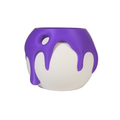 Splash - Designer Pflanzentopf im Drip-Design (weiß)
