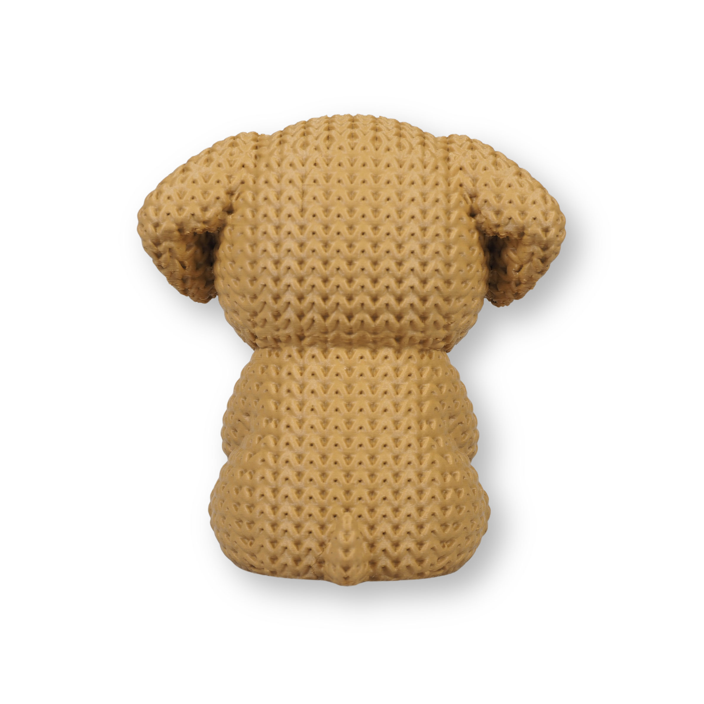 Hund „Hugo“ mit Herz im Strick-Look