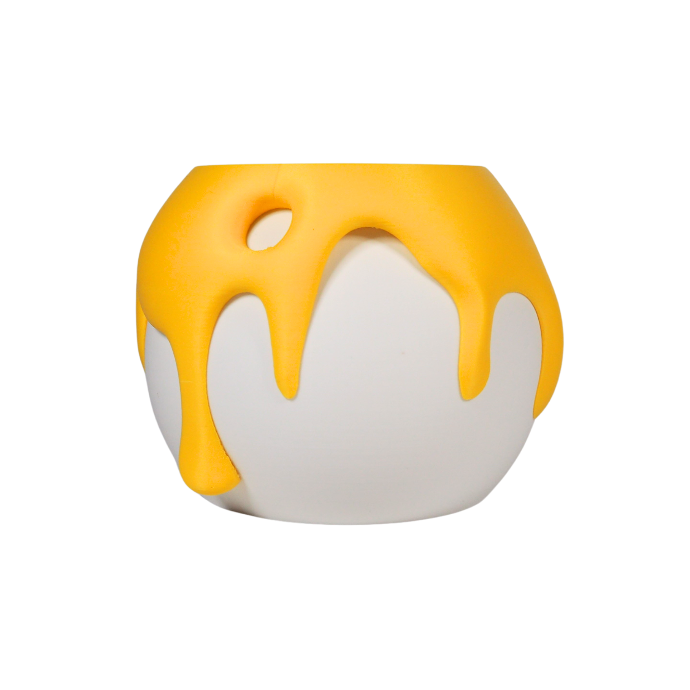Splash - Designer Pflanzentopf im Drip-Design (weiß)