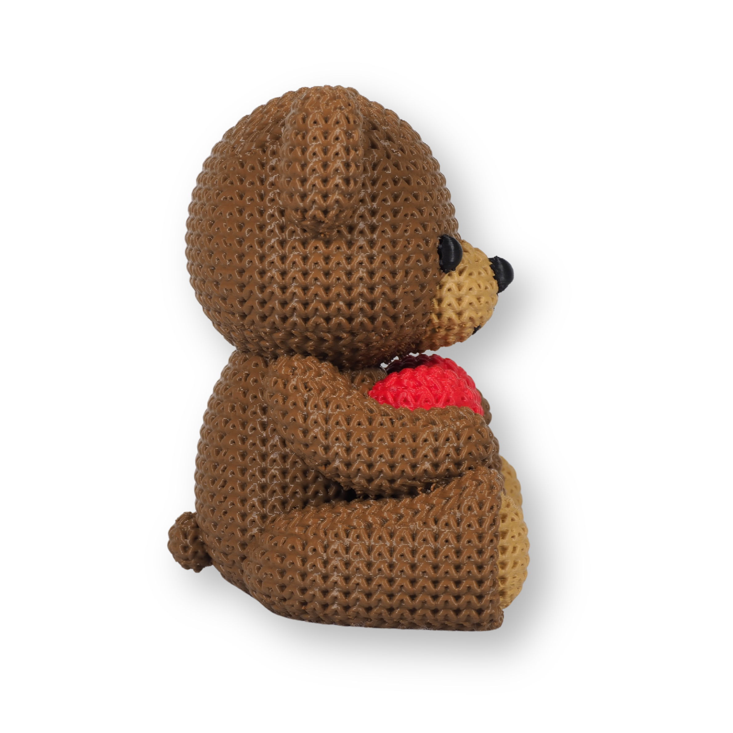 Teddybär „Bruno“ mit Herz im Strick-Look