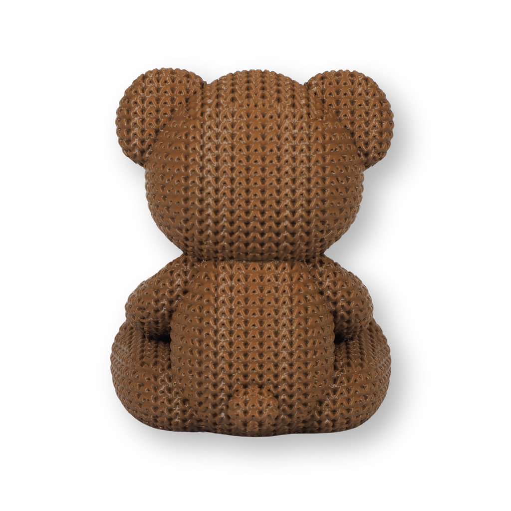 Teddybär „Bruno“ mit Herz im Strick-Look