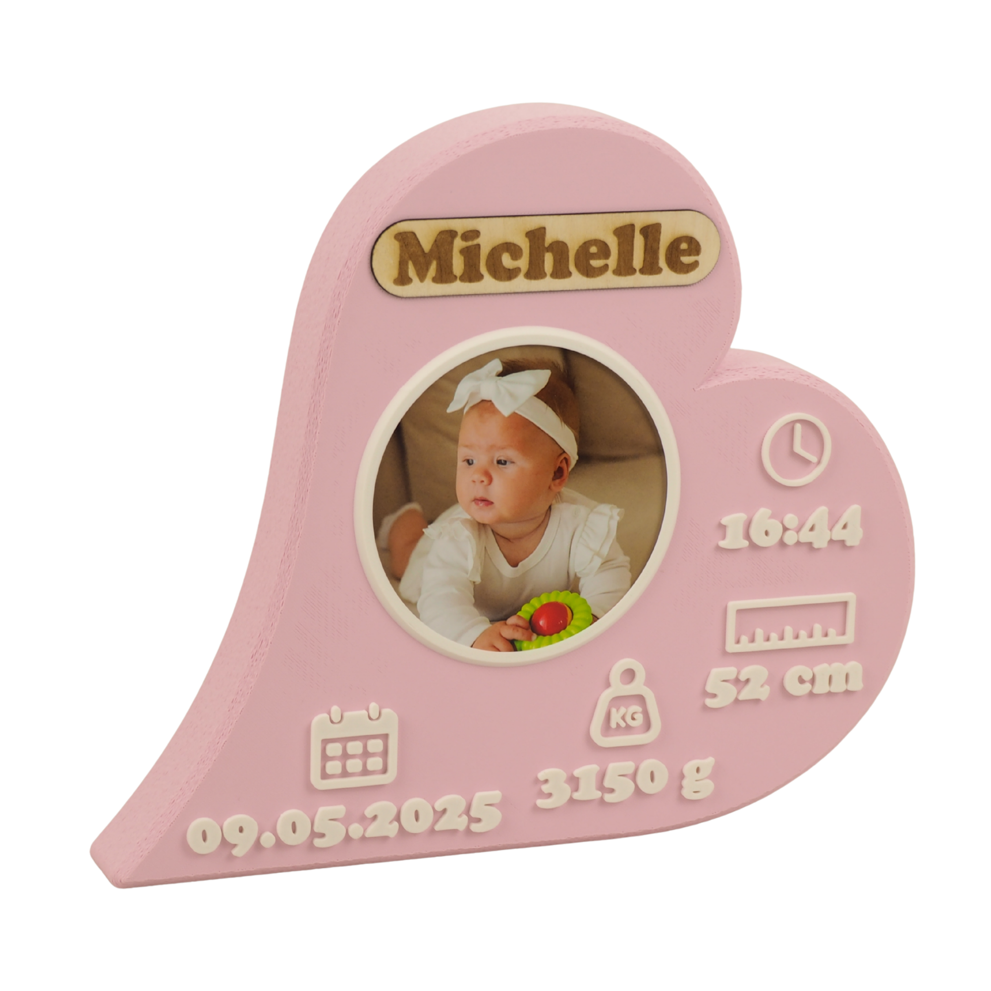 Baby-Geburtsherz | individuell graviert & personalisiert