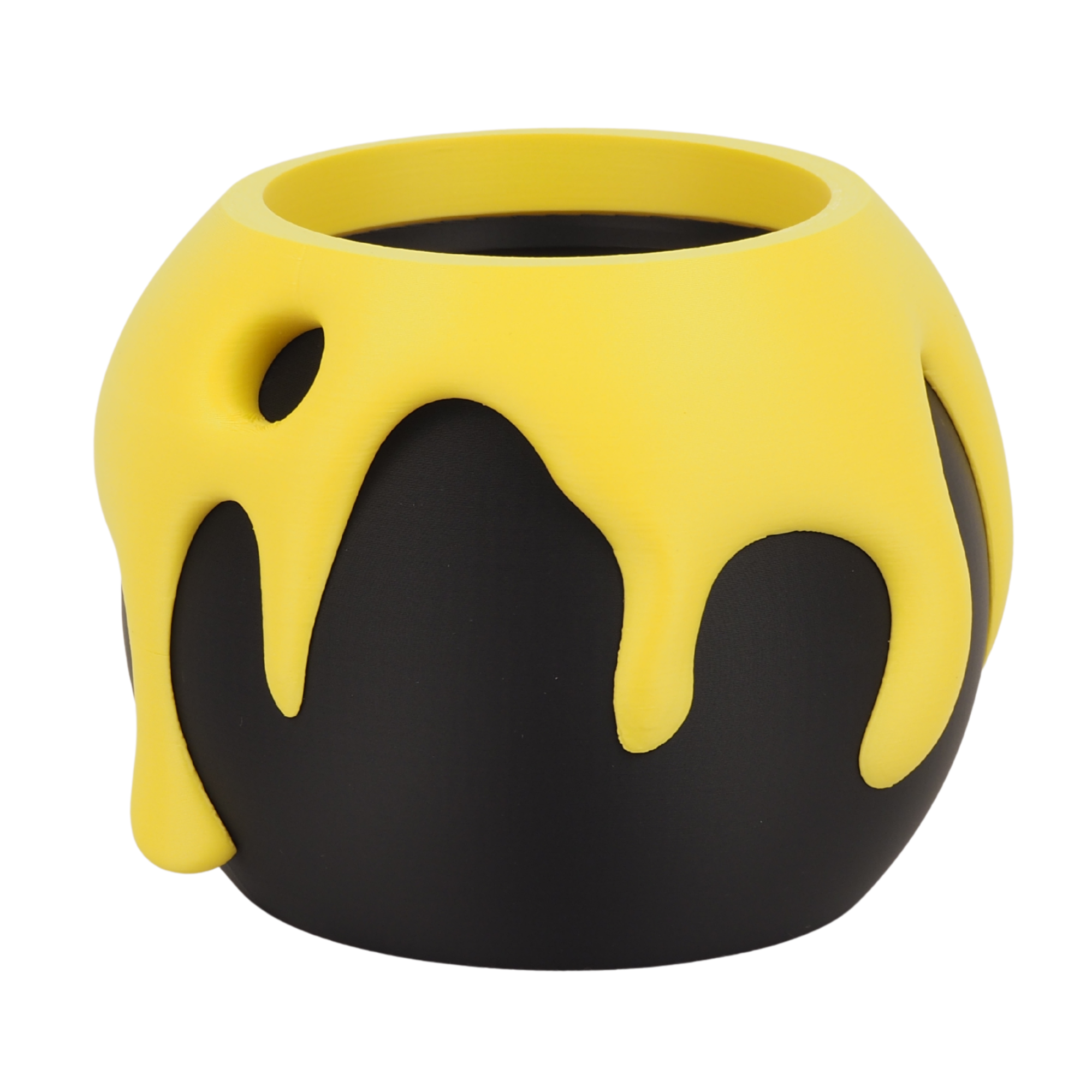 Splash - Designer Pflanzentopf im Drip-Design (schwarz)