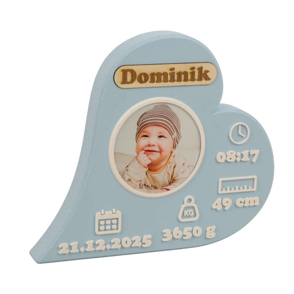 Baby-Geburtsherz | individuell graviert & personalisiert