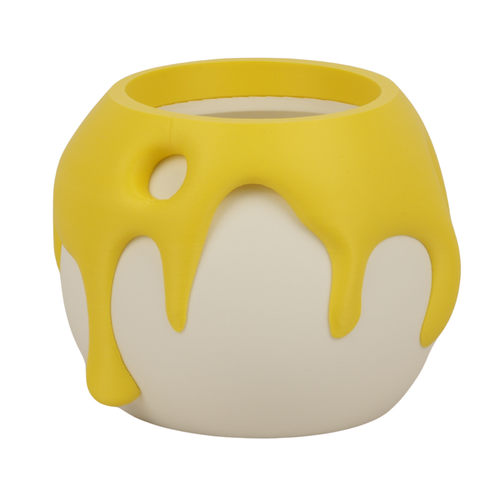 Splash - Designer Pflanzentopf im Drip-Design (weiß)
