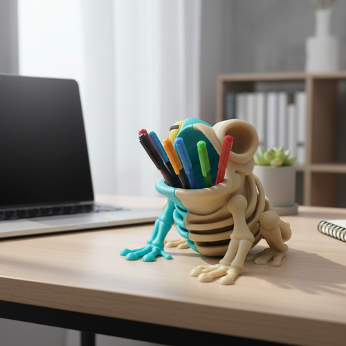 Frosch Stiftehalter realistischer Schreibtisch
